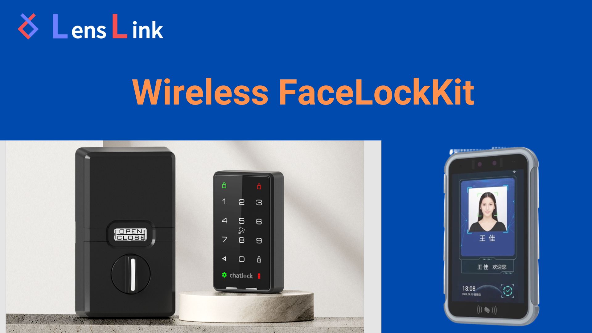 FaceLockKit Wireless Face Recognition Door Lock Solution
